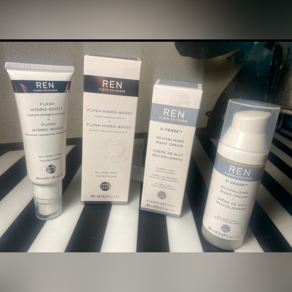 REN SKINCARE (2)PC SET - FLASH HYDRO BOOST / REVITALISING NIGHT CREAM- BRAND NEW